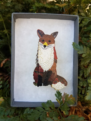 FOX SEW N SEW  BROOCH