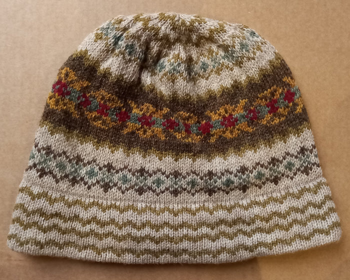 OLD SHETLAND BEANIE HAT - LATHER by HEATHER KNITS