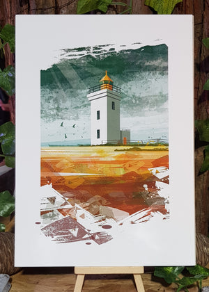 A4 print of lighthouse in clouds