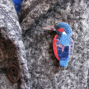 KINGFISHER SEW N SEW  BROOCH