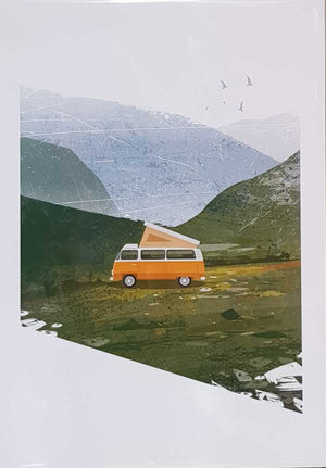camper van adventure print by mr watson design