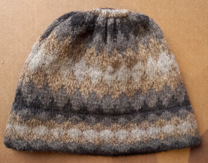GREY SHADED BEANIE HAT - by HEATHER KNITS