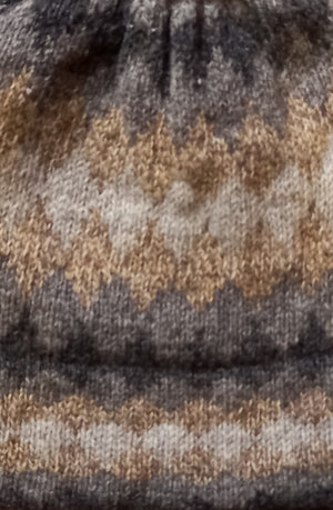 GREY SHADED BEANIE HAT - by HEATHER KNITS