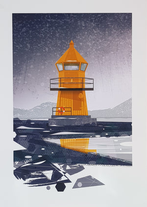 Lighthouse A4 print illustration 