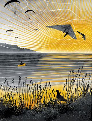 SUNSET FLIGHT - Ruth Thorp Print